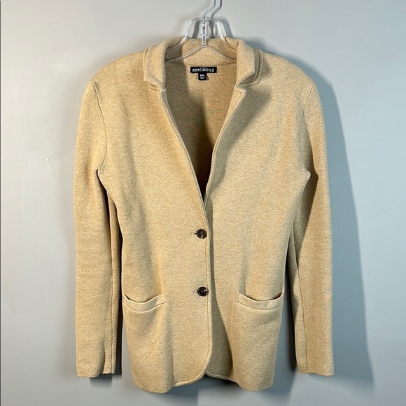 J. Crew Mercantile Beige Sweater Blazer Size XXS - Picture 2 of 15